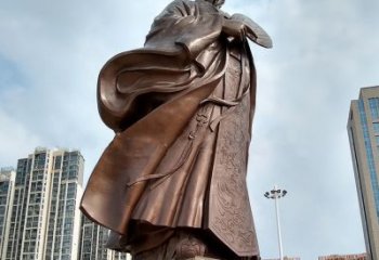 信阳珍贵的雕塑艺术--诸葛亮卧龙先生