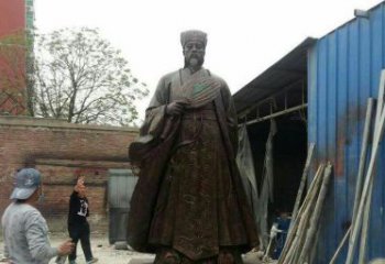 信阳典雅大型立式诸葛亮铜雕