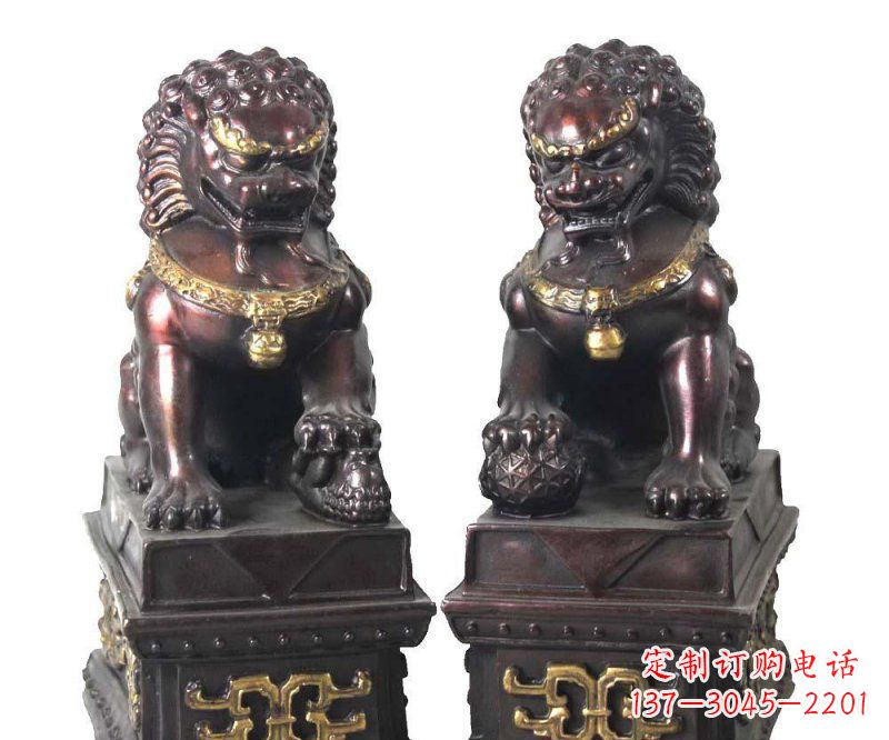 信阳传统工艺铜雕狮子雕塑