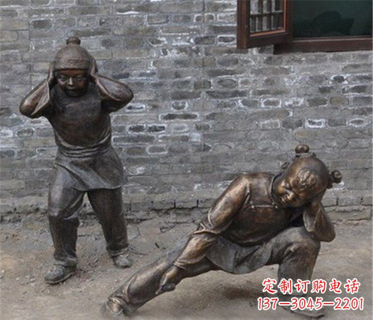 信阳儿童放鞭炮公园景观雕塑