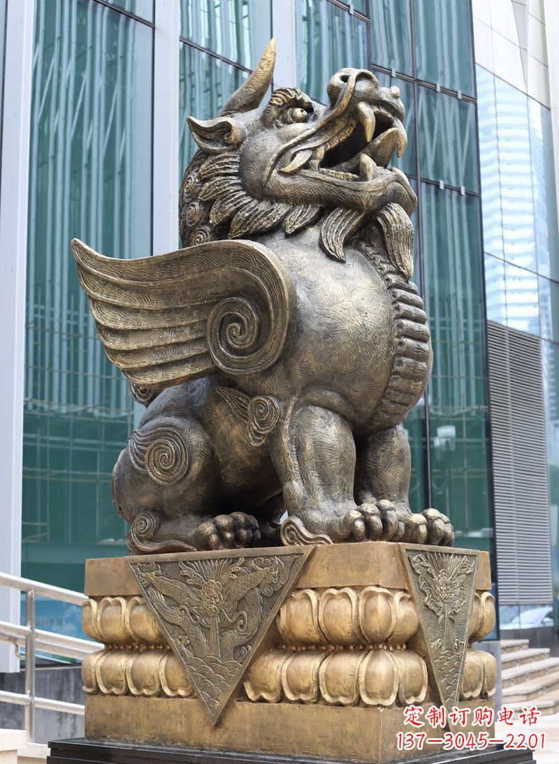信阳精美独角兽铜雕