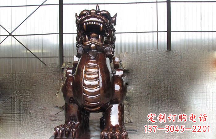 信阳来自古老文化的獬豸铜雕