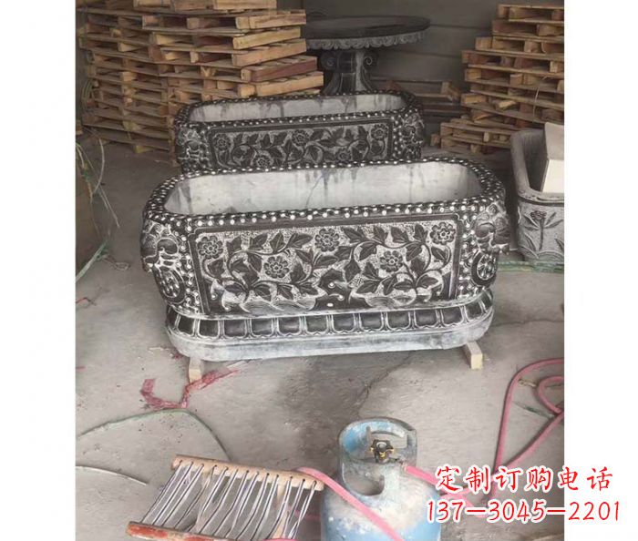 信阳仿古石水缸雕塑