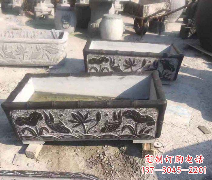 信阳精美仿古石水缸雕塑