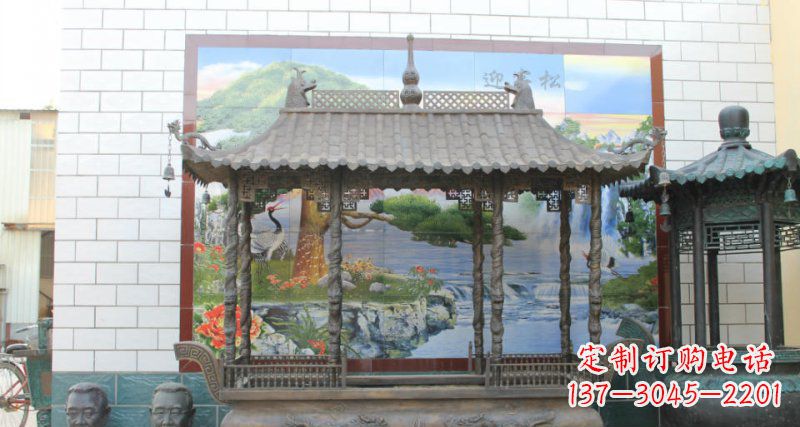 信阳方形香炉寺庙铜雕塑
