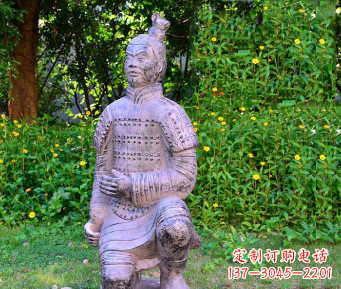 信阳仿古兵马俑公园人物石雕