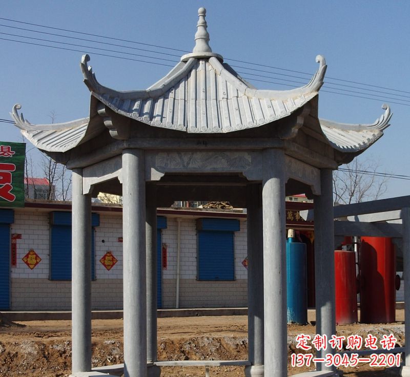 信阳精美仿古石雕凉亭