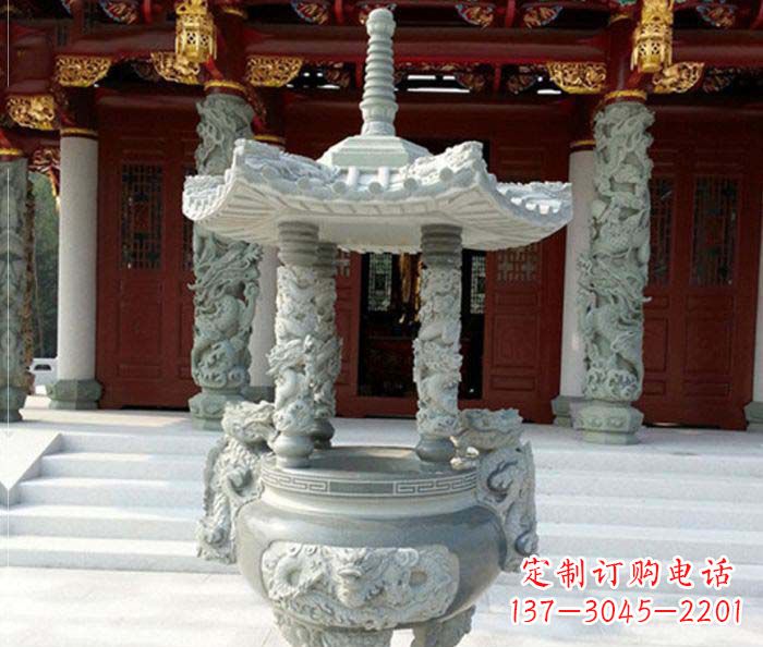 信阳中国古典仿古龙浮雕香炉雕塑
