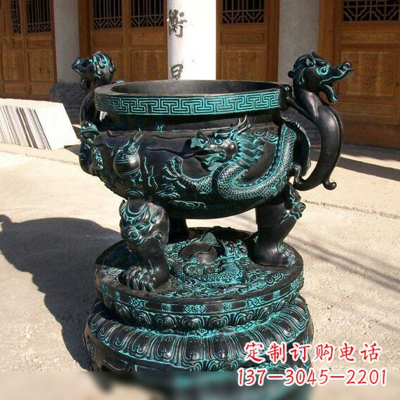 信阳传统工艺青铜龙雕塑