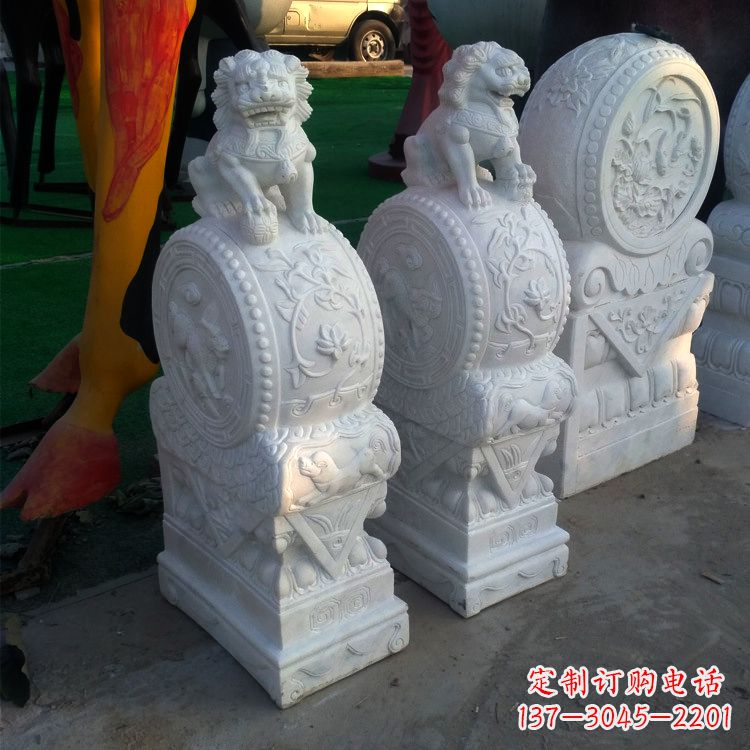 信阳仿古门墩石雕塑