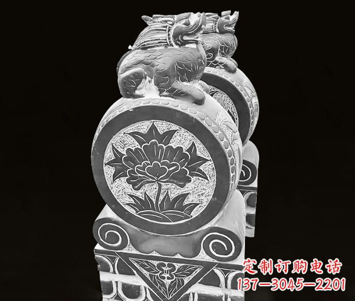 信阳仿古麒麟抱鼓石镇宅石门墩