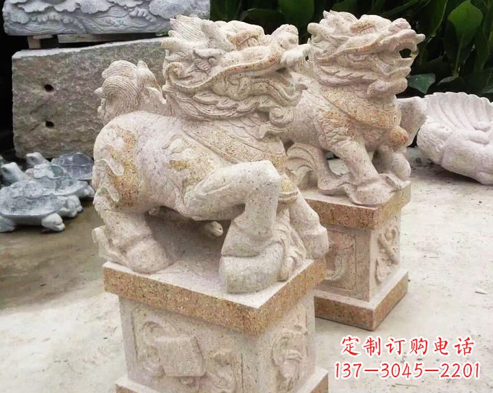 信阳仿古麒麟门口镇宅石雕