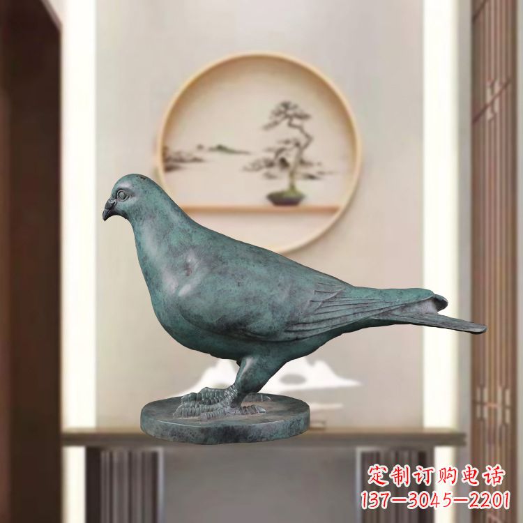 信阳仿古青铜鸽子动物雕塑摆件