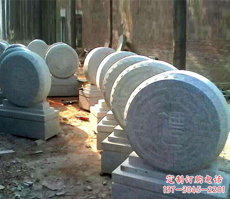 信阳仿古石门墩招财抱鼓石雕