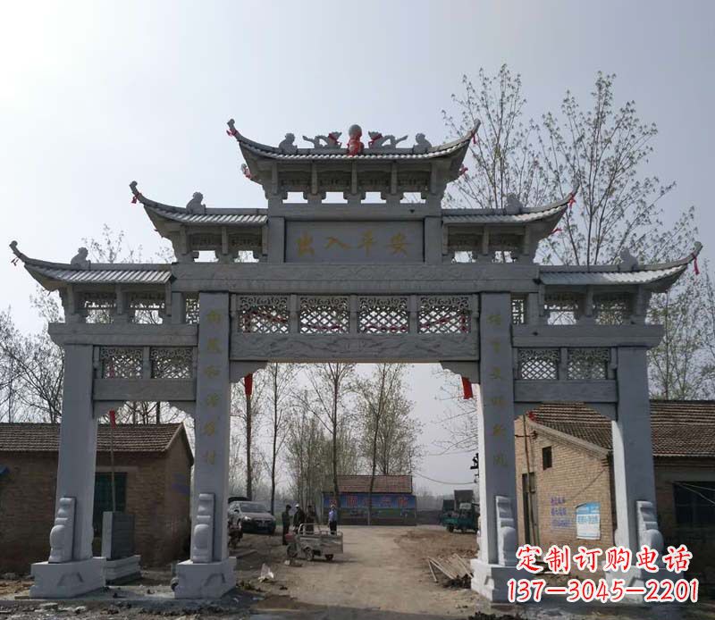 信阳仿古石牌坊石雕