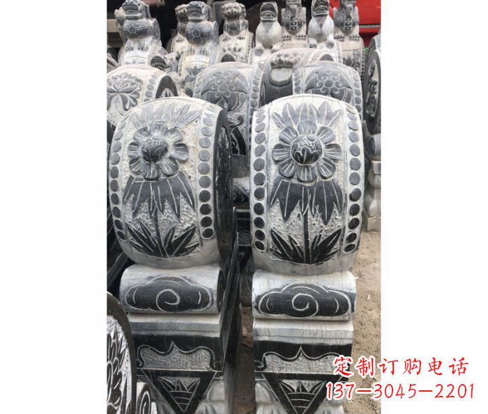 信阳仿古石门墩镇宅抱鼓石雕塑