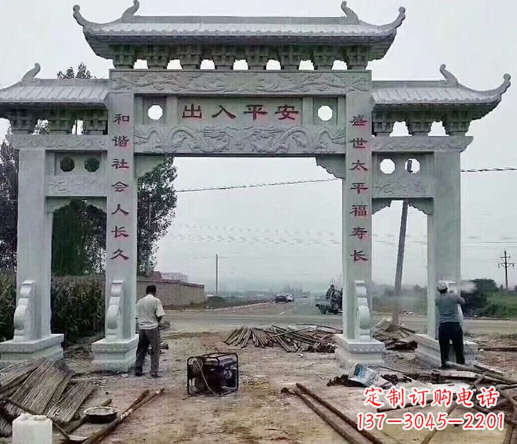 信阳仿古石牌坊石雕