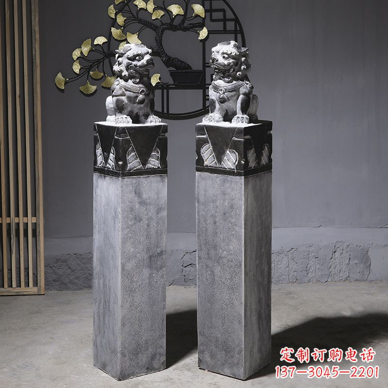 信阳仿古石狮子雕塑