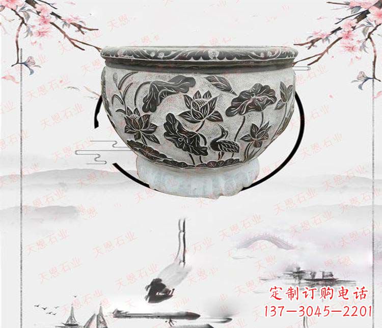 信阳仿古石水缸石浮雕石雕,欧式古典设计