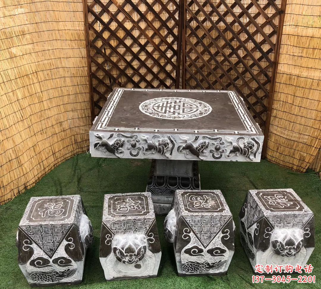 信阳仿古石桌凳公园景观石雕