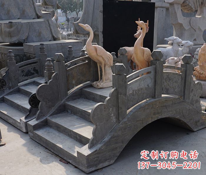 信阳精致石制仿古拱桥雕塑