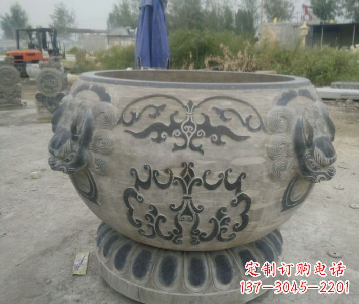信阳仿古圆形水缸石雕