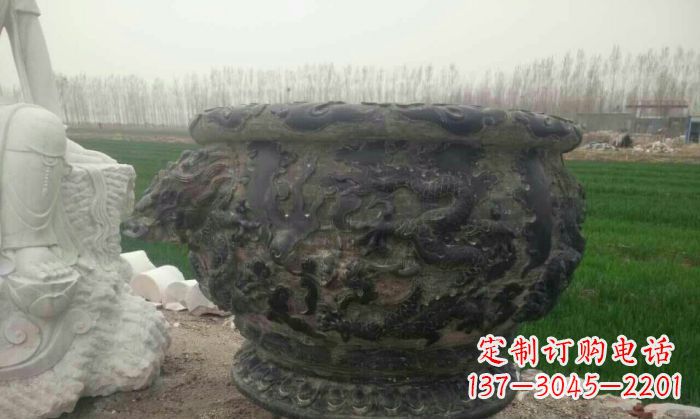 信阳仿古圆形水缸石雕