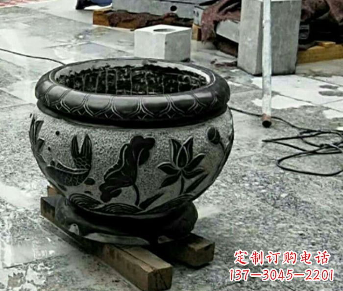信阳精美仿古招财水缸石雕