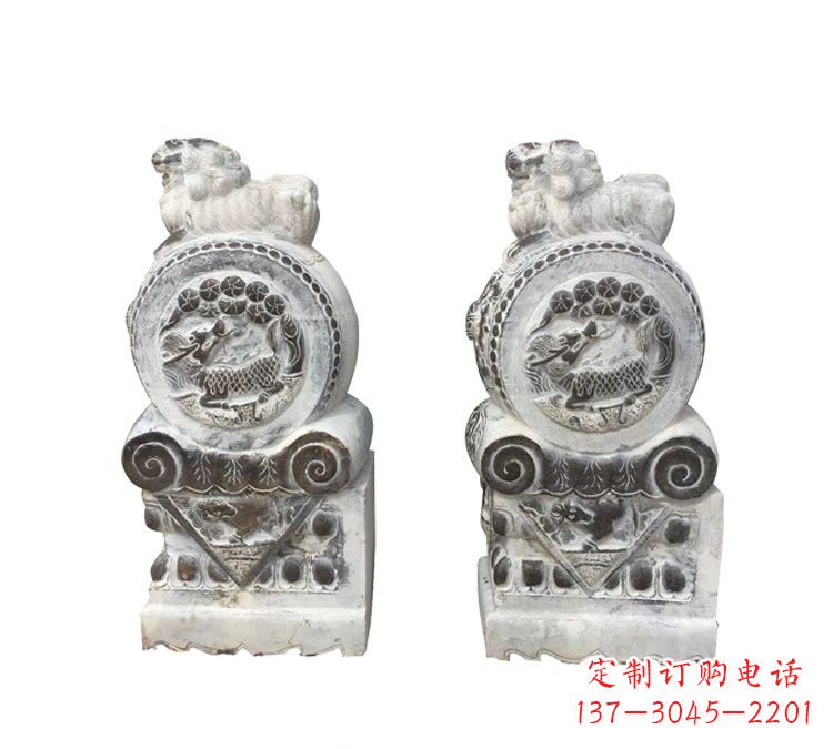 信阳仿古镇宅狮子抱鼓石