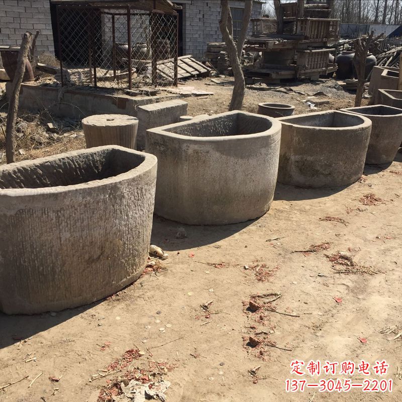 信阳仿古做旧弧形石槽