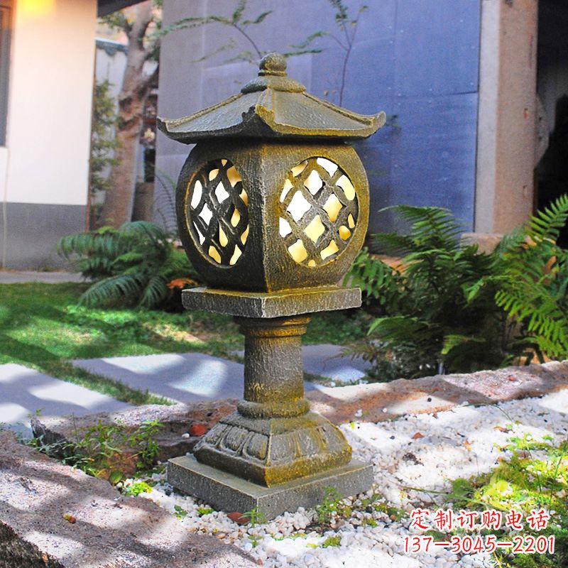 信阳仿古庭院石雕灯笼,精美雕刻点亮家园