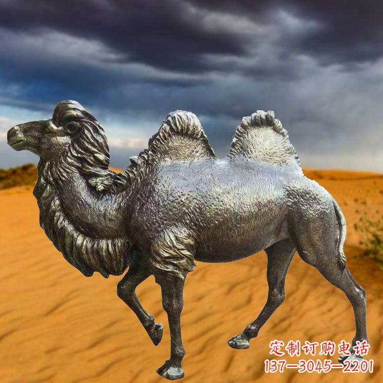 信阳仿铜玻璃钢骆驼雕塑