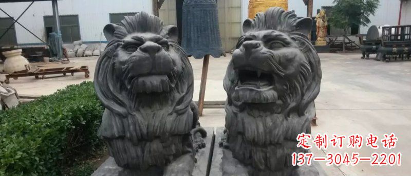 信阳玻璃钢狮子雕塑