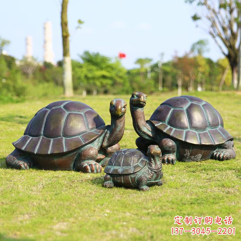 信阳仿铜做工精美的乌龟雕塑摆件
