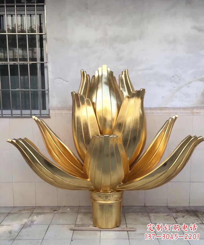 信阳精美不锈钢荷花雕塑