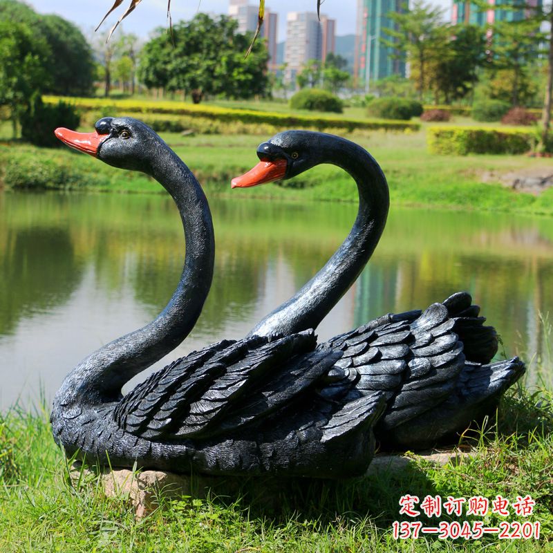 信阳玻璃钢天鹅雕塑