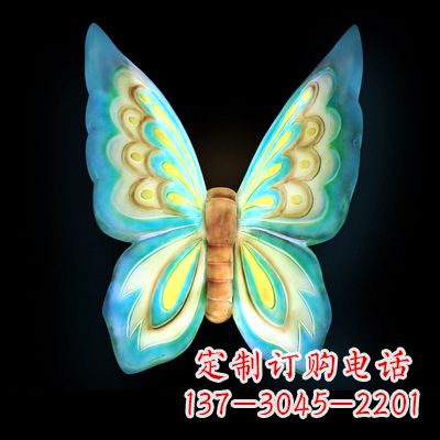 信阳 大号蓝色发光蝴蝶塑像