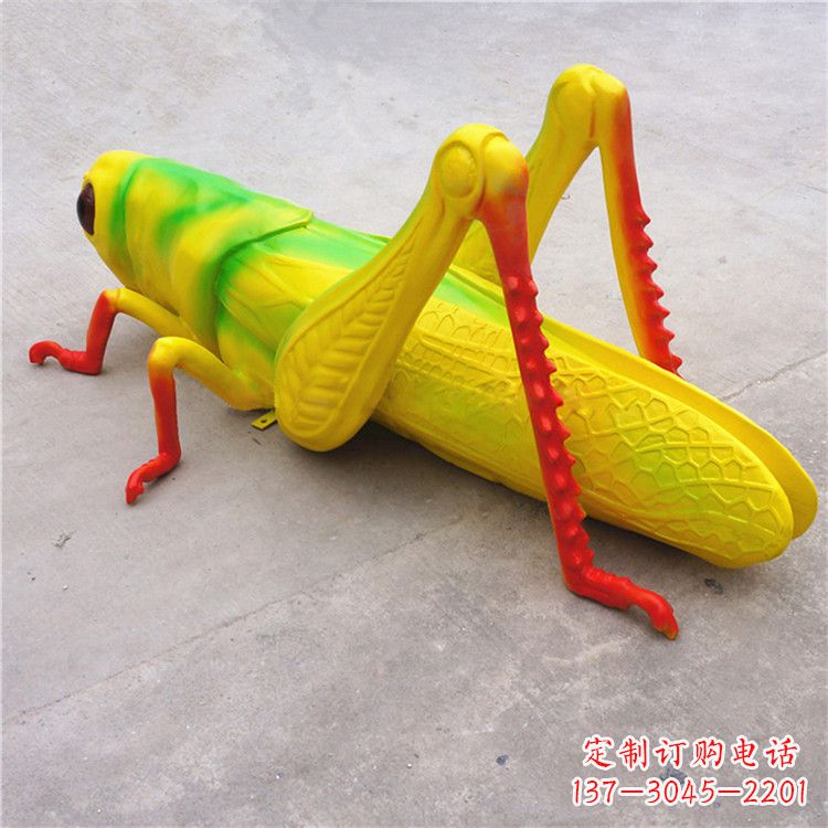 信阳仿真蝗虫玻璃钢蚂蚱雕塑