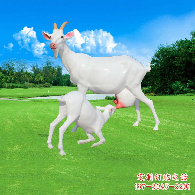 信阳精美仿真羊羔羊跪乳雕塑