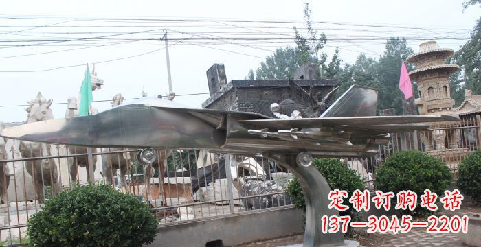 信阳中领雕塑精美不锈钢飞机雕塑
