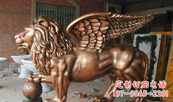 信阳飞狮玻璃钢动物雕塑