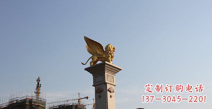 信阳飞狮黄铜室内狮子雕塑