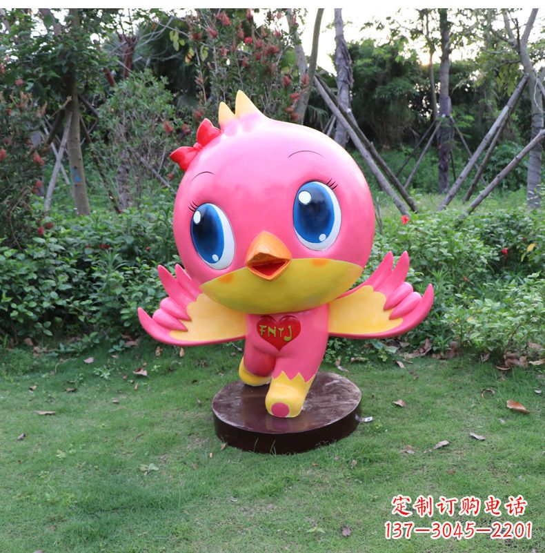 信阳玻璃钢卡通鸽子雕塑