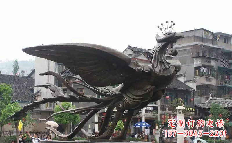 信阳凤凰公园景观铜雕