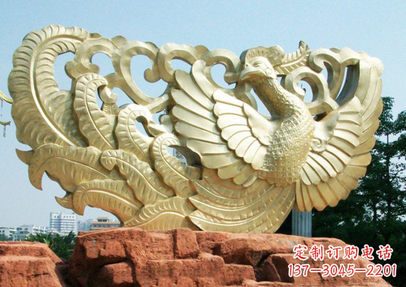 信阳凤凰古代神兽铜雕