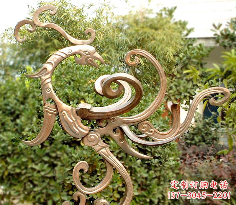 信阳凤凰铜雕