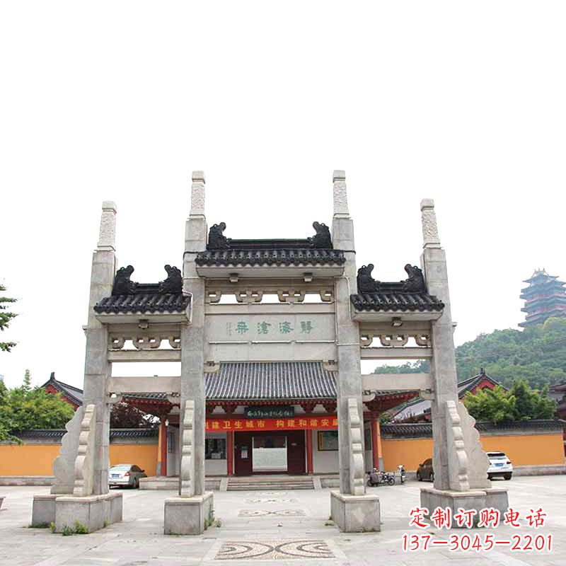 信阳艺术镶嵌石牌坊雕塑