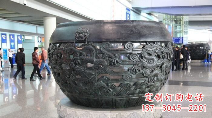 信阳浮雕水缸龙广场景观雕塑
