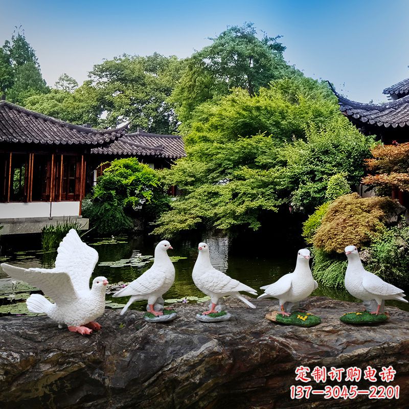 信阳令人惊艳的鸽子雕塑