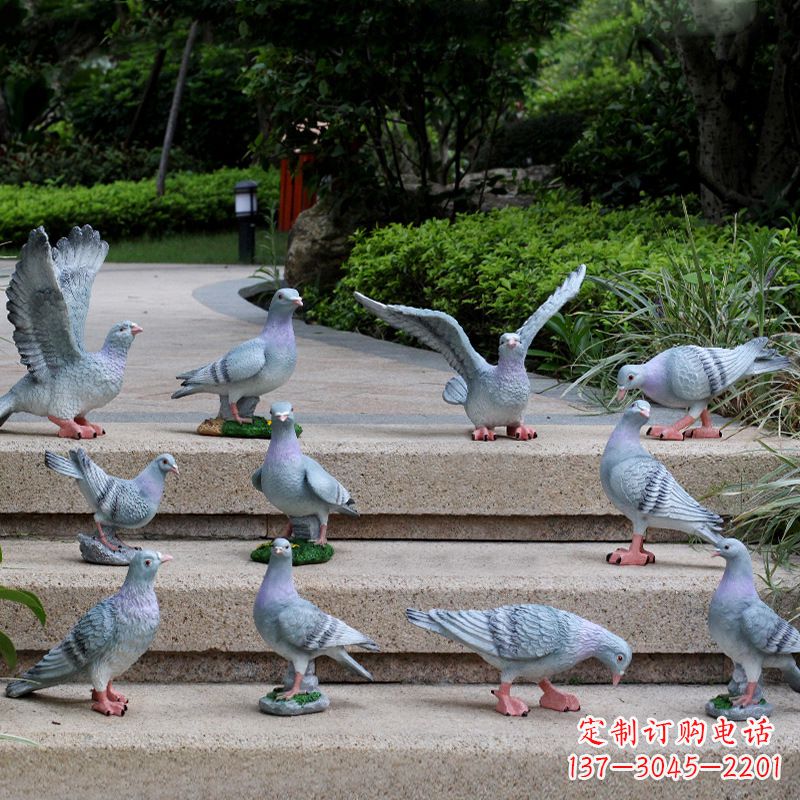 信阳鸽子兔子猴子大象雕塑